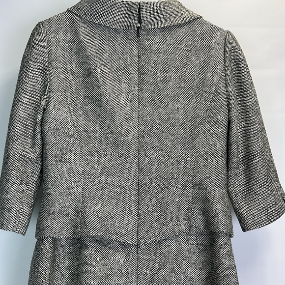 Talbots Petites Pure Silk Tweed Black White Dress Classic - Picture 8 of 13